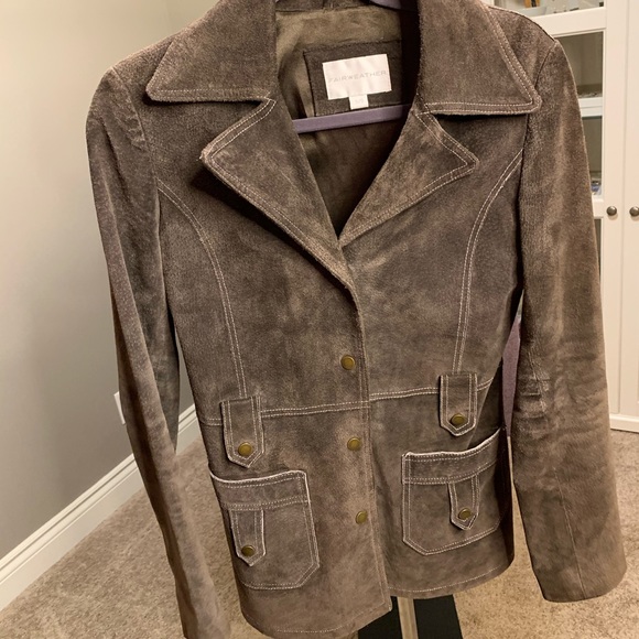 COPY - Brown Suede Pea Coat - Picture 1 of 1